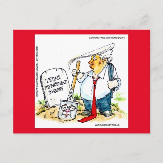 Carte Postale Trump Réduit Le Barr De L'Empiètement Rick Londres (Devant)