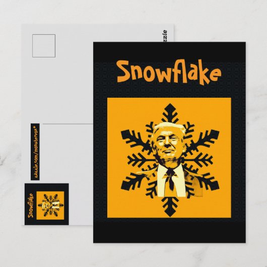Carte postale Trump/Snowflake (Devant / Derrière)