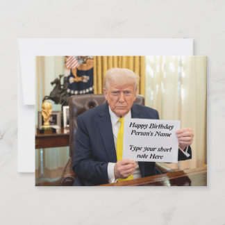 Carte Postale Trump souhaite le bonheur, l'anniversaire ou l'évé