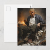Carte Postale Trump sur une toile d'ordures (Devant / Derrière)
