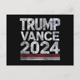 Carte Postale Trump Vance 2024 : Rétro élection américaine Vinta