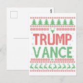 Carte Postale Trump Vance Républicain Moche Noël Sweater Noël (Devant / Derrière)