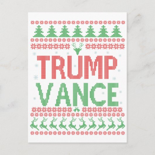 Carte Postale Trump Vance Républicain Moche Noël Sweater Noël (Devant)