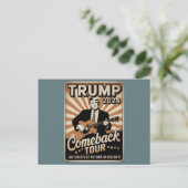 Carte Postale TRUMP vintage 2024 Rocks COMEBACK TOUR (Debout devant)