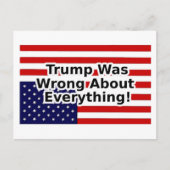 Carte Postale Trump was wrong about everything upside down flag (Devant)