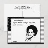 Carte postale Trump Worth Certificate (Devant / Derrière)