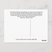 Carte Postale Trumpet creeper (Dos)