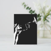 Carte postale Trumpet Jazz Abstraite (Debout devant)