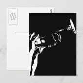 Carte postale Trumpet Jazz Abstraite (Devant / Derrière)