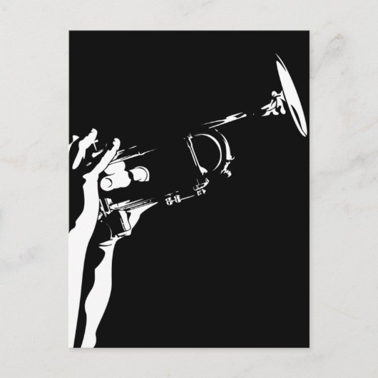 Carte postale Trumpet Jazz Abstraite (Devant)