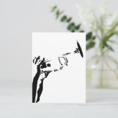 Carte postale Trumpet Jazz Abstraite (Debout devant)