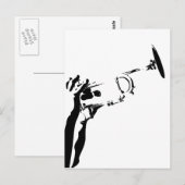 Carte postale Trumpet Jazz Abstraite (Devant / Derrière)