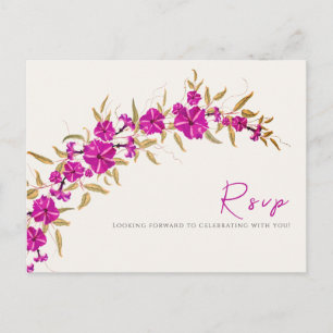 Carte Postale Trumpet sauvage violet Vin Fleur Jardin Mariage