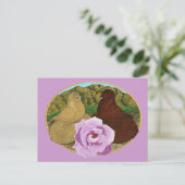 Carte Postale Trumpeter Pigeons et Rose (Debout devant)