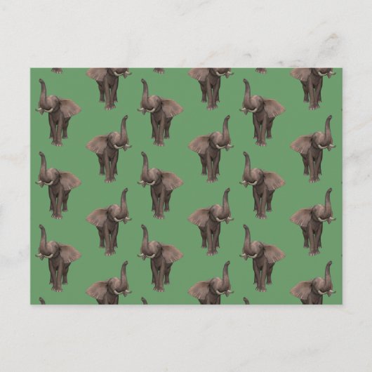 Carte Postale Trumpeting Elephant (Devant)