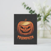 Carte Postale Trumpkin - Le Citrouille d'Halloween de Donald Tru (Debout devant)