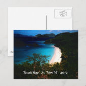 Carte Postale Trunk Bay, St. John 2012 (Devant / Derrière)