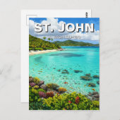 Carte Postale Trunk Bay St. John Îles Vierges américaines (Devant / Derrière)