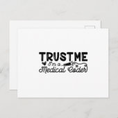 Carte Postale Trust Me I'm A Medical Coder ICD Programmer Coding (Devant / Derrière)
