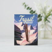 Carte Postale Trysil Norvège ski (Debout devant)