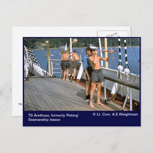 Carte Postale TS Arethusa, anciennement "Pékin" (Devant / Derrière)