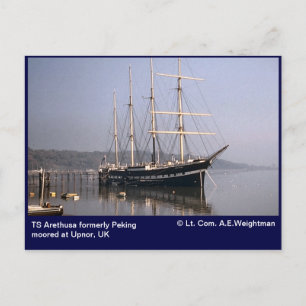 Carte Postale TS Arethusa anciennement Peking amarrée à Upnor