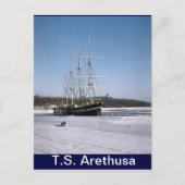 Carte Postale TS Arethusa, dans la glace de Medway (Devant)
