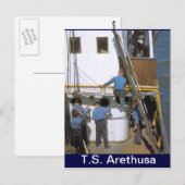Carte Postale TS Arethusa, partie maintenance (Devant / Derrière)