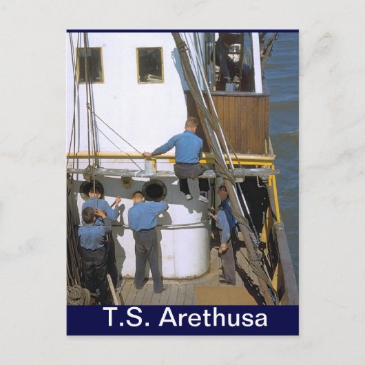 Carte Postale TS Arethusa, partie maintenance (Devant)