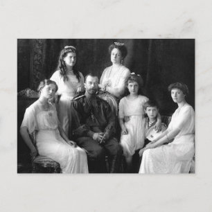 Carte Postale Tsar et Tsarina de Russie avec enfants OTMA-A