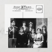 Carte Postale Tsar et Tsarina de Russie avec enfants OTMA-A (Devant / Derrière)