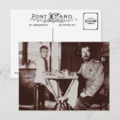 Carte Postale Tsar Nicolas de Russie & Tsarevitch Alexis Romanov (Devant / Derrière)