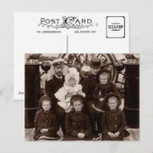 Carte Postale Tsar & Tsarina de Russie avec enfants Romanov (Devant / Derrière)