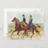 Carte Postale TSAR & TSARINA Russie à cheval #058SS (Devant / Derrière)