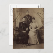 Carte Postale Tsar - TSARINE MARIA & FILS Russie Romanov #087 (Devant / Derrière)