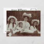 Carte Postale Tsarina de Russie, Maria, Anastasia & Alexis (Devant / Derrière)