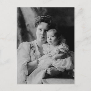 Carte Postale Tsarine Alexandra de Russie & Tsarevitch Alexis