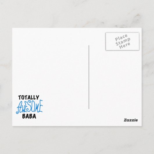 Carte Postale Tshirts et cadeaux Baba absolument géniaux (Dos)