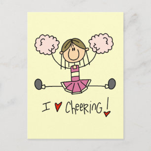 Carte Postale Tshirts et Cadeaux de Cheerleader Rose