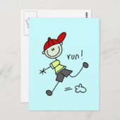 Carte Postale Tshirts et cadeaux de course de baseball (Devant / Derrière)