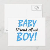 Carte Postale Tshirts et cadeaux de garçon de tante fière (Devant / Derrière)