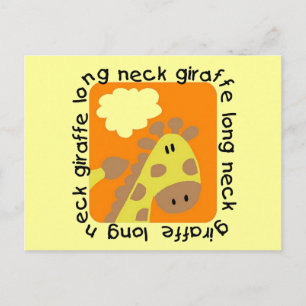 Carte Postale Tshirts et cadeaux de Giraffe à col long