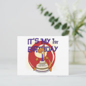 Carte Postale Tshirts et cadeaux Dino Premier anniversaire (Debout devant)