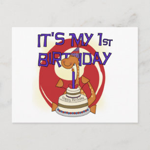 Carte Postale Tshirts et cadeaux Dino Premier anniversaire