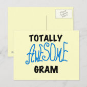 Carte Postale Tshirts et cadeaux Gram Blue totalement géniaux (Devant / Derrière)