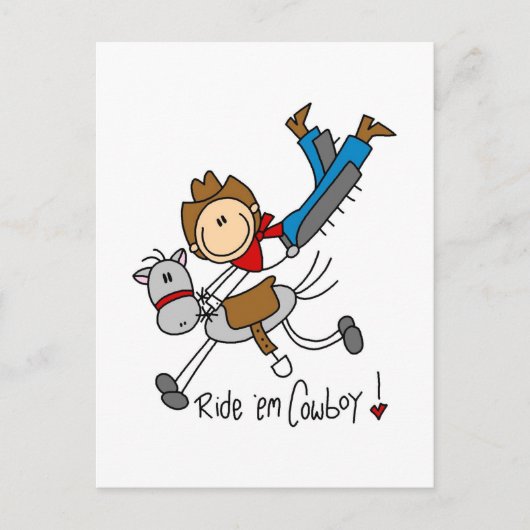 Carte Postale Tshirts et cadeaux pour la figure Cowboy (Devant)