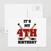 Carte Postale Tshirts et cadeaux pour le 4e anniversaire de hock (Devant / Derrière)