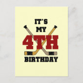 Carte Postale Tshirts et cadeaux pour le 4e anniversaire de hock (Devant)