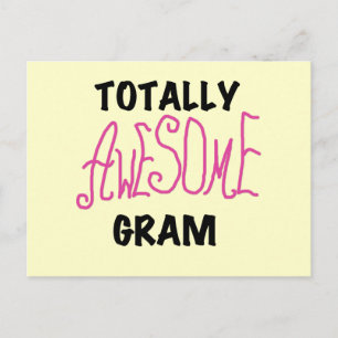 Carte Postale Tshirts et cadeaux rose Gram absolument géniaux