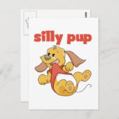 Carte Postale Tshirts et cadeaux Silly Pup (Devant / Derrière)